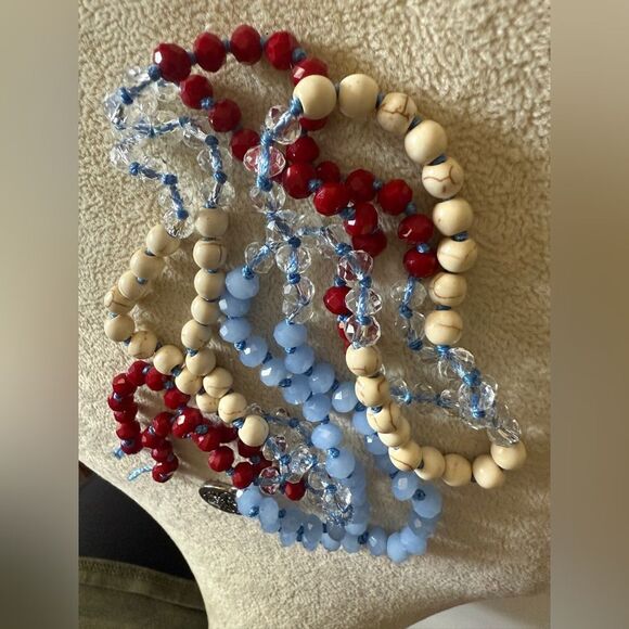 Colorful Beaded Necklace with Buddha Charm – 44” Long (New) - Picture 14 of 17